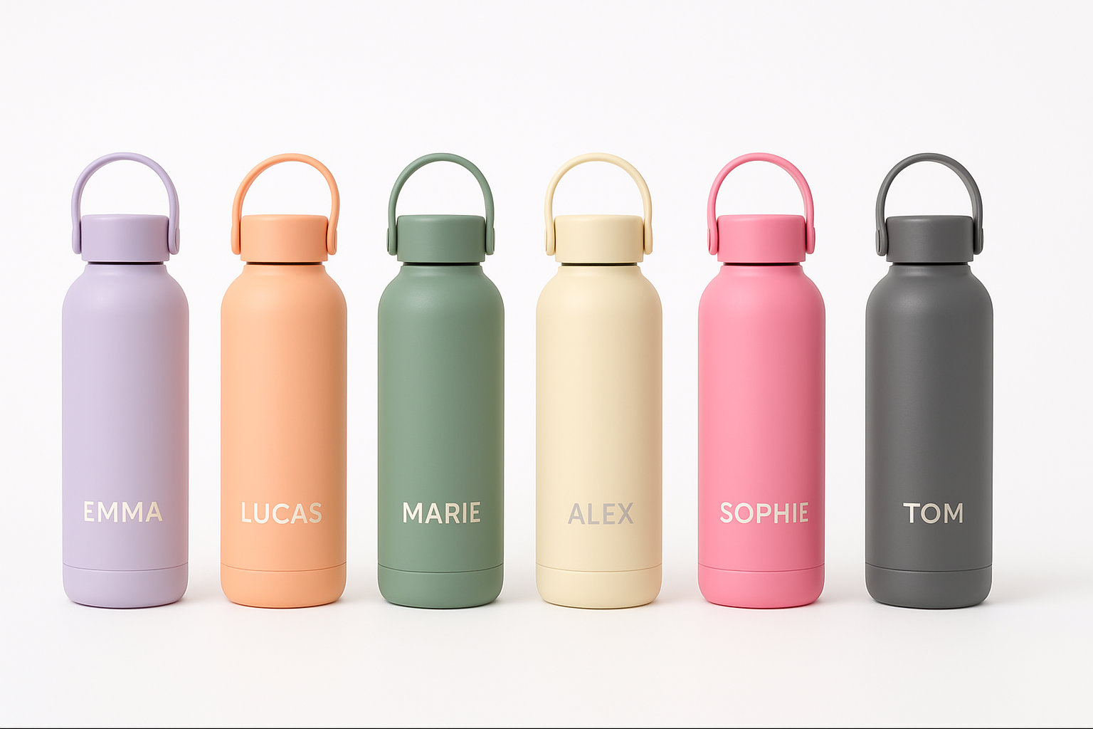 Gourdes Isothermes Personnalisées avec Languette - Plusieurs Coloris